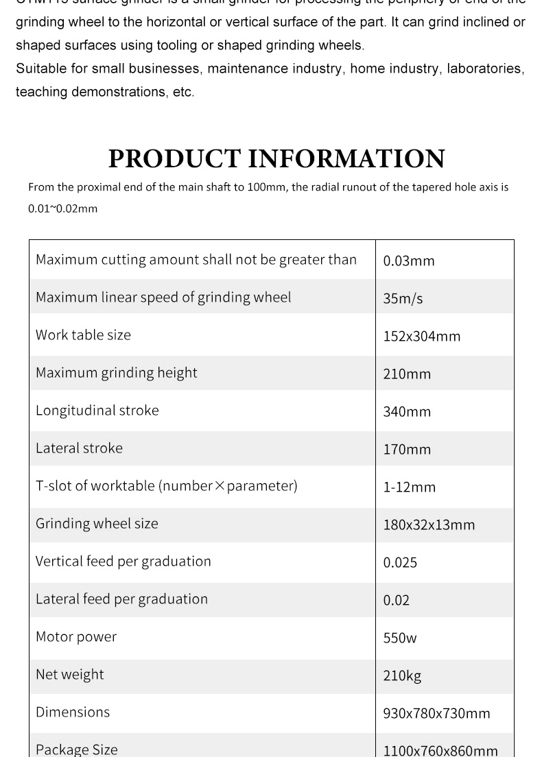 High Quality Universal Tool Grinder for Different Tools