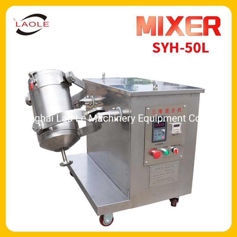 Syh-20 3D Pharmaceutical Mixer for Medicine Powder Multi-Directional Swing Rotating Drum 3D Mixer Herbal Food Additive 3D Mixer