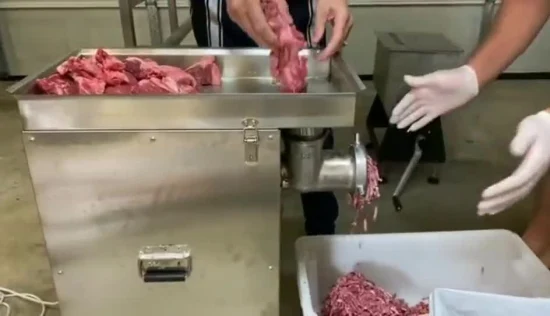 Qh # 32 Lavorazione della carne elettrica in acciaio inossidabile Taglio della macinazione della salsiccia Affettatrice Riempitrice per salsicce Manzo / pollo / verdure Tritacarne Miscelatore Produttore di mulini